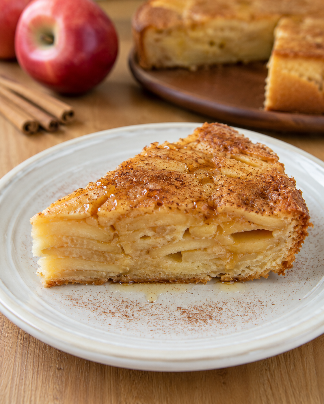 Bolo de maçã e canela