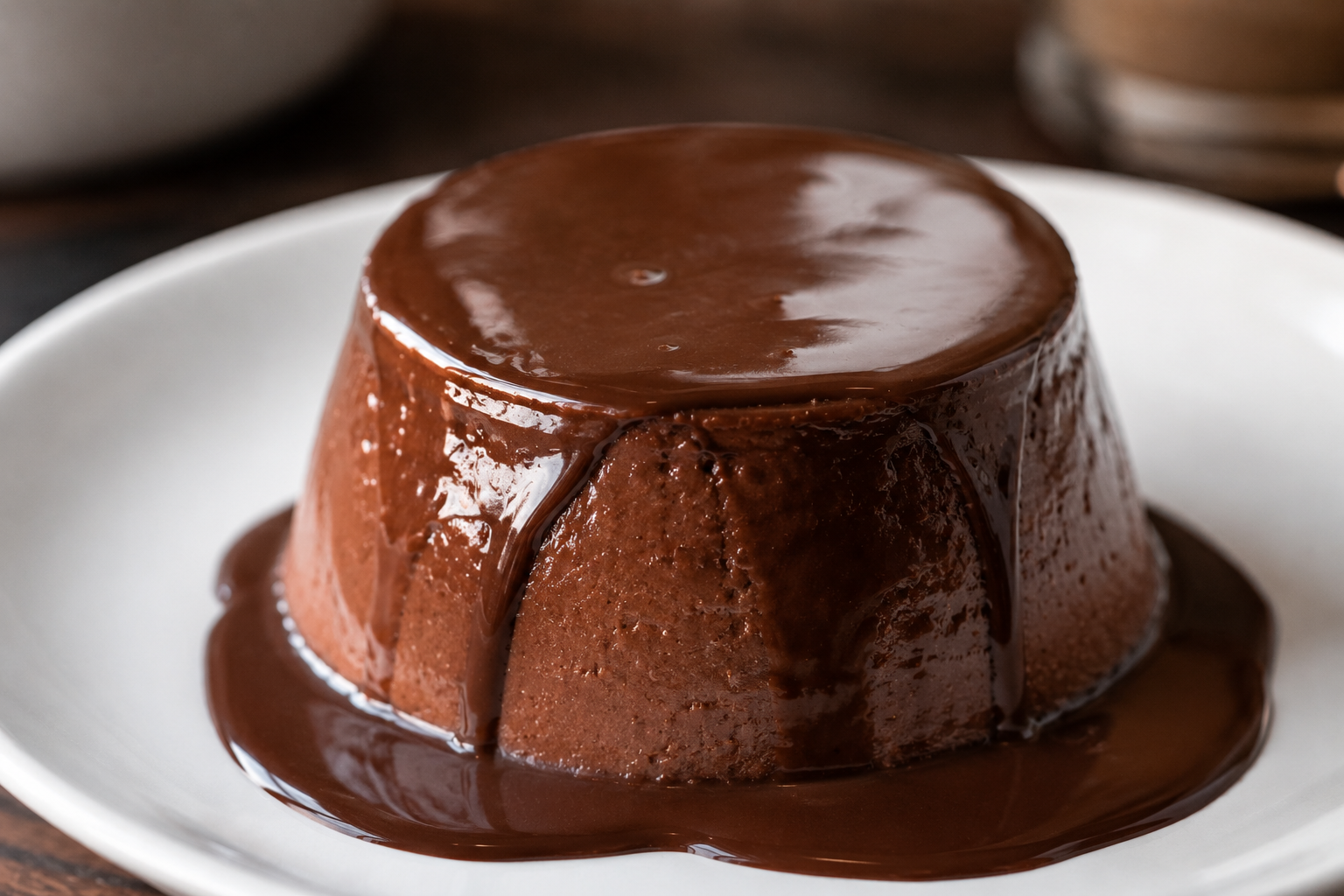 Pudim de chocolate com aveia